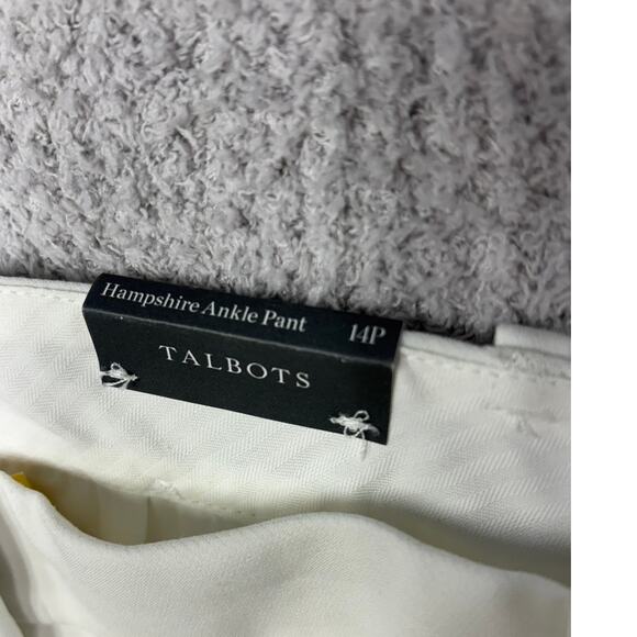 Talbots Women's White Hampshire Ankle Pant Size 14 Petite NWT #60846 - Picture 3 of 3
